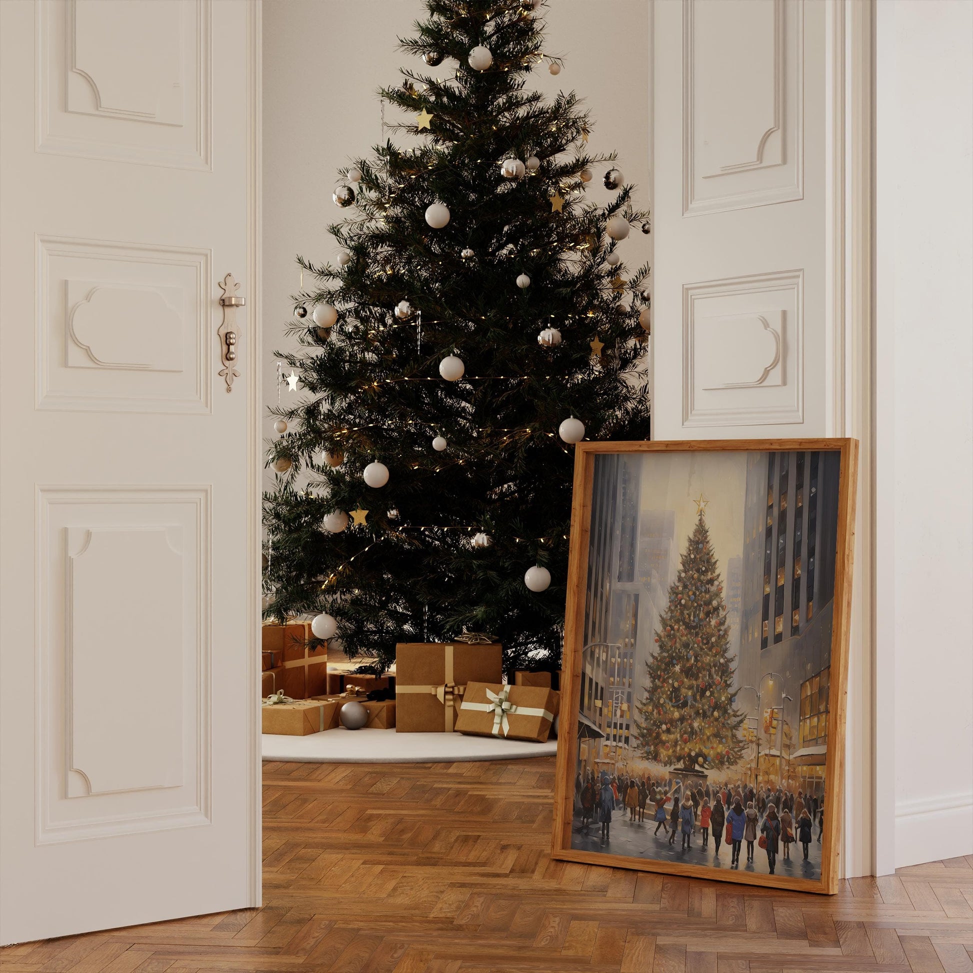 Weihnachtsbaum New York Poster · Rockefeller Center Weihnachtsbaum · Geschenkidee · Dekoprint ohne Rahmen - justgoodmood