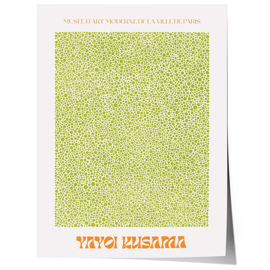 Yayoi Kusama Poster · Grüne Punkte Muster · Japanische Zeitgenössische Kunst · Print ohne Rahmen - justgoodmood