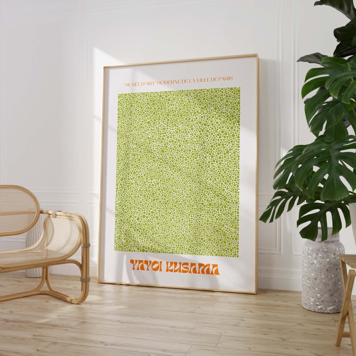Yayoi Kusama Poster · Grüne Punkte Muster · Japanische Zeitgenössische Kunst · Print ohne Rahmen - justgoodmood