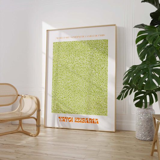 Yayoi Kusama Poster · Grüne Punkte Muster · Japanische Zeitgenössische Kunst · Print ohne Rahmen - justgoodmood