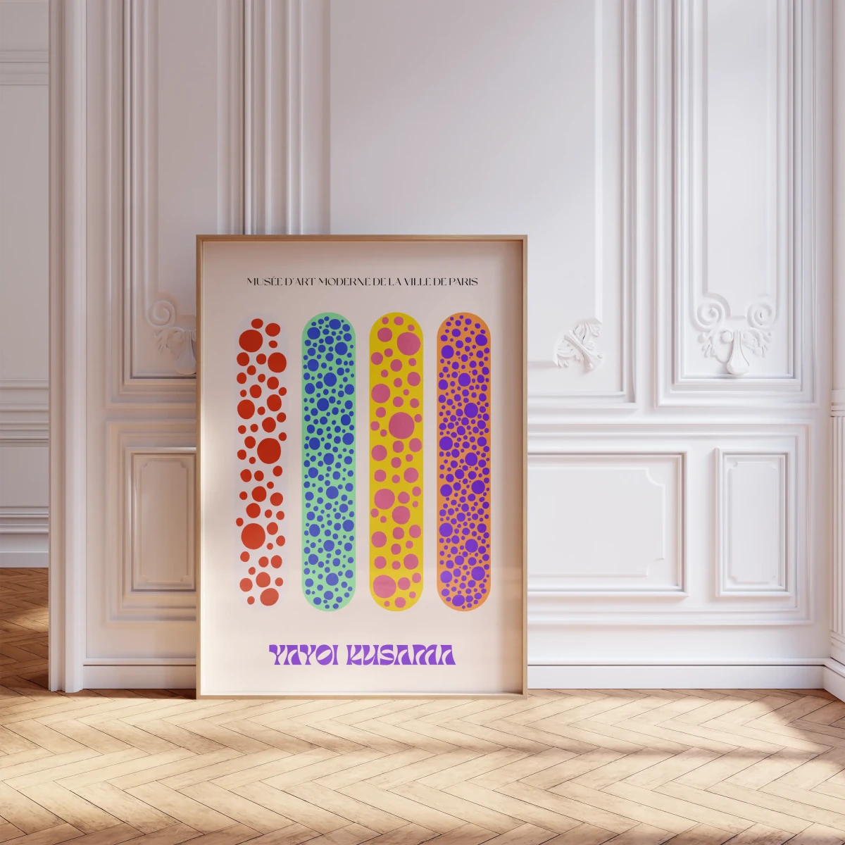 Yayoi Kusama Poster · Polka Dots Ausstellung · Moderne Pop Art im japanischen Stil · Print ohne Rahmen - justgoodmood
