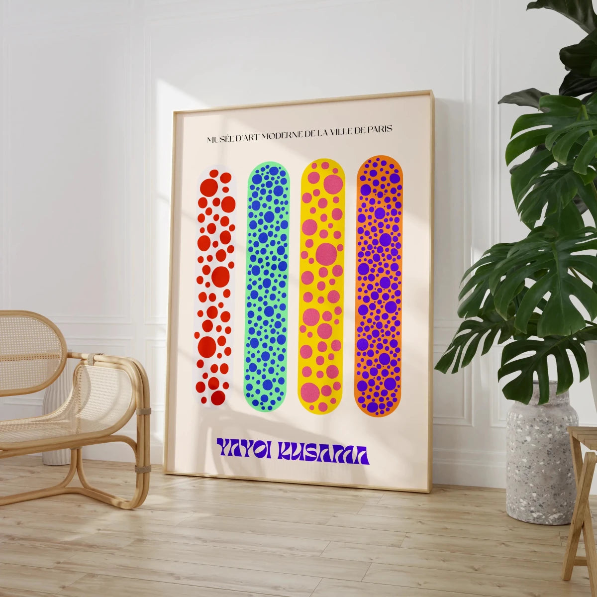 Yayoi Kusama Poster · Polka Dots Ausstellung · Moderne Pop Art im japanischen Stil · Print ohne Rahmen - justgoodmood