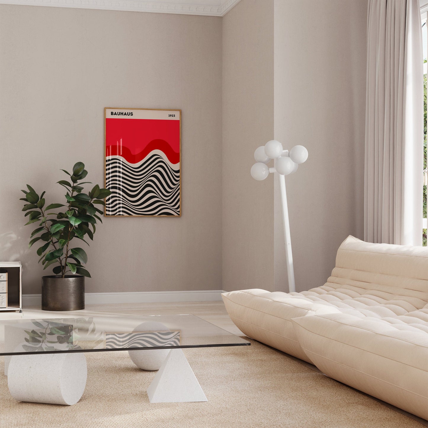 Bauhaus Ausstellung Poster I Geschenkidee I Bauhaus Design I Bauhaus Wandkunst I Wand Deko I Deko Print ohne Rahmen - justgoodmood