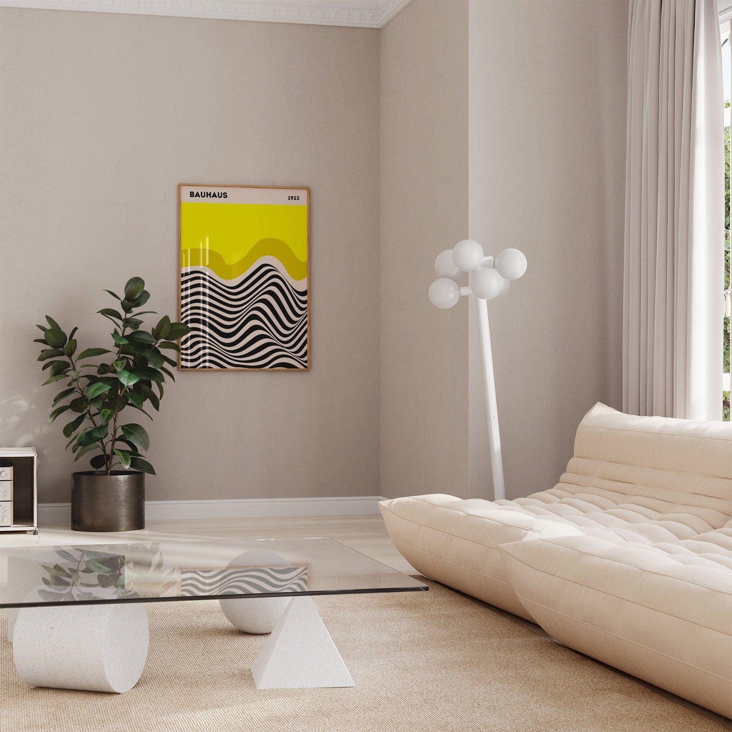 Bauhaus Ausstellung Poster I Geschenkidee I Bauhaus Design I Bauhaus Wandkunst I Wand Deko I Deko Print ohne Rahmen - justgoodmood