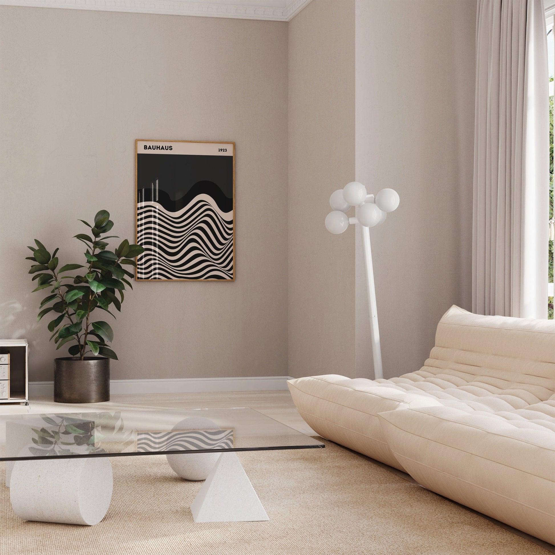 Bauhaus Ausstellung Poster I Geschenkidee I Bauhaus Design I Bauhaus Wandkunst I Wand Deko I Deko Print ohne Rahmen - justgoodmood