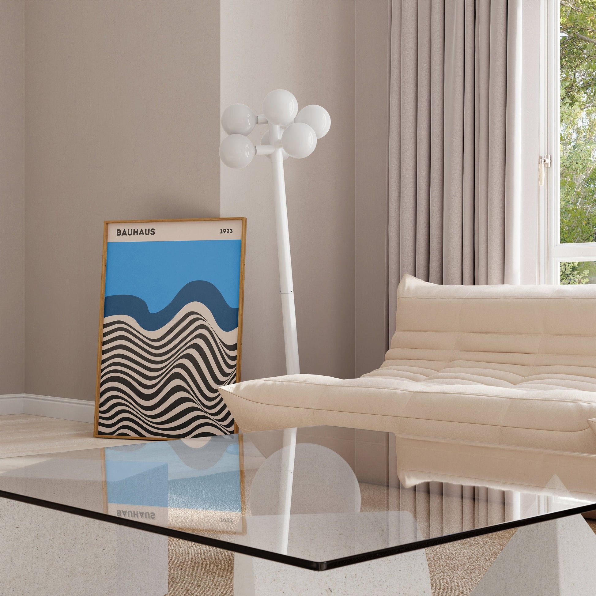 Bauhaus Ausstellung Poster I Geschenkidee I Bauhaus Design I Bauhaus Wandkunst I Wand Deko I Deko Print ohne Rahmen - justgoodmood