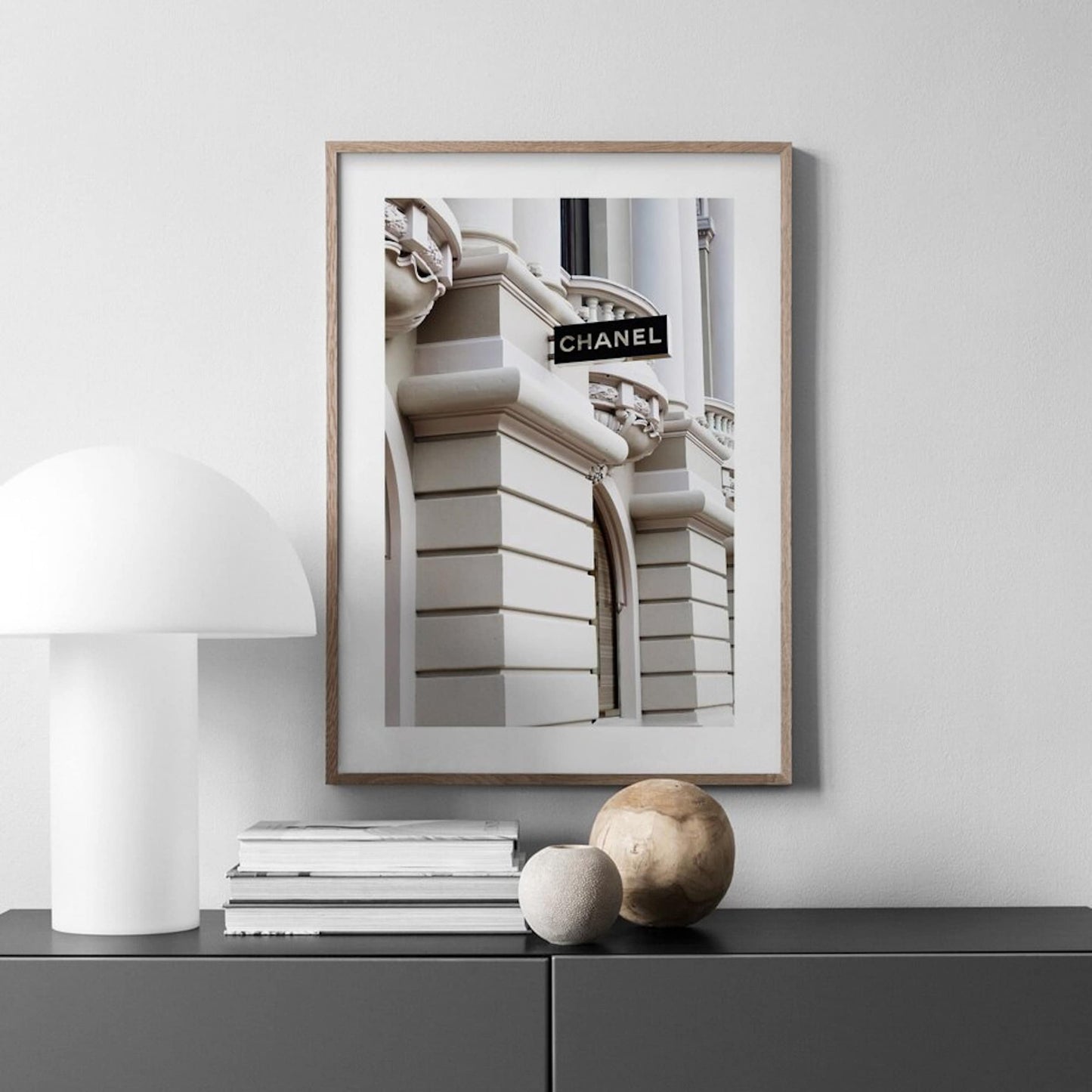 Poster Chanel Schriftzug am Geschäft I Wohnzimmer & Schlafzimmer Bilder I Wand Deko I Kunst Druck I Deko Print I ohne Rahmen