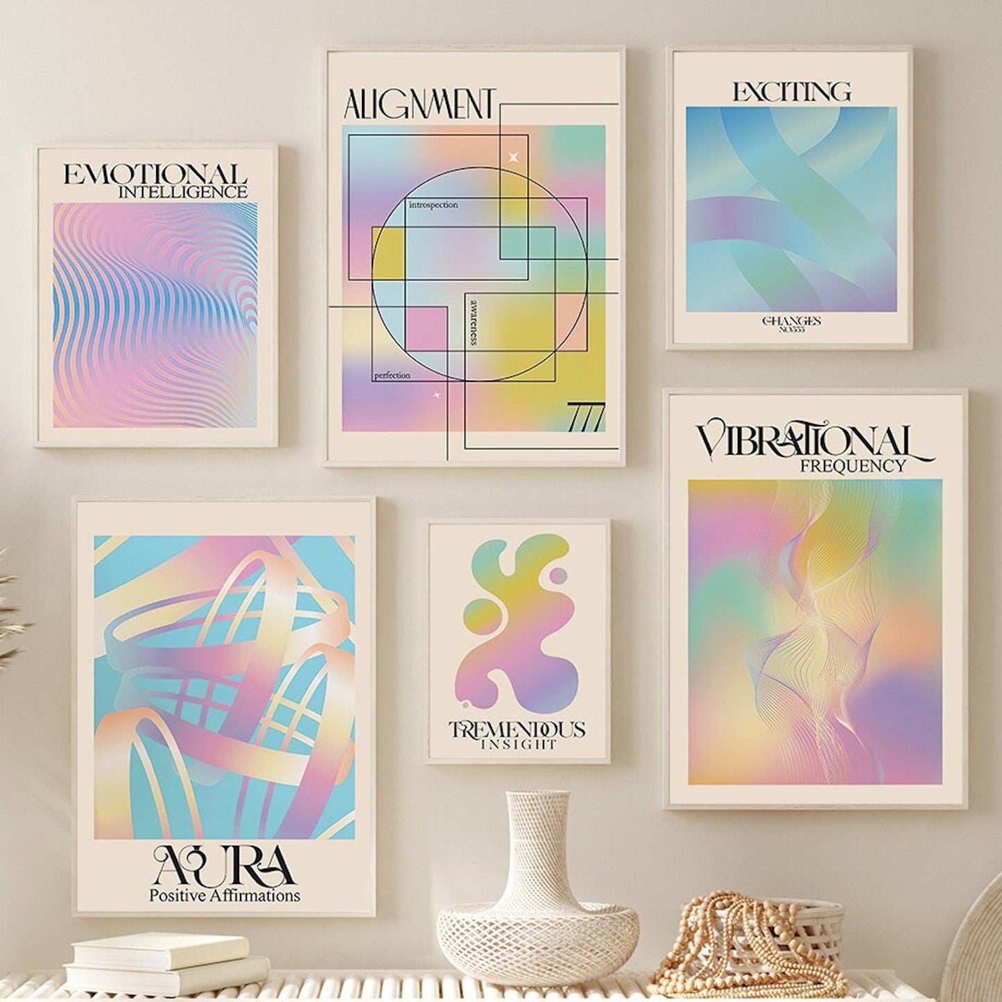 Poster Emotional intelligence, vibration frequency as a decorative print without a frame