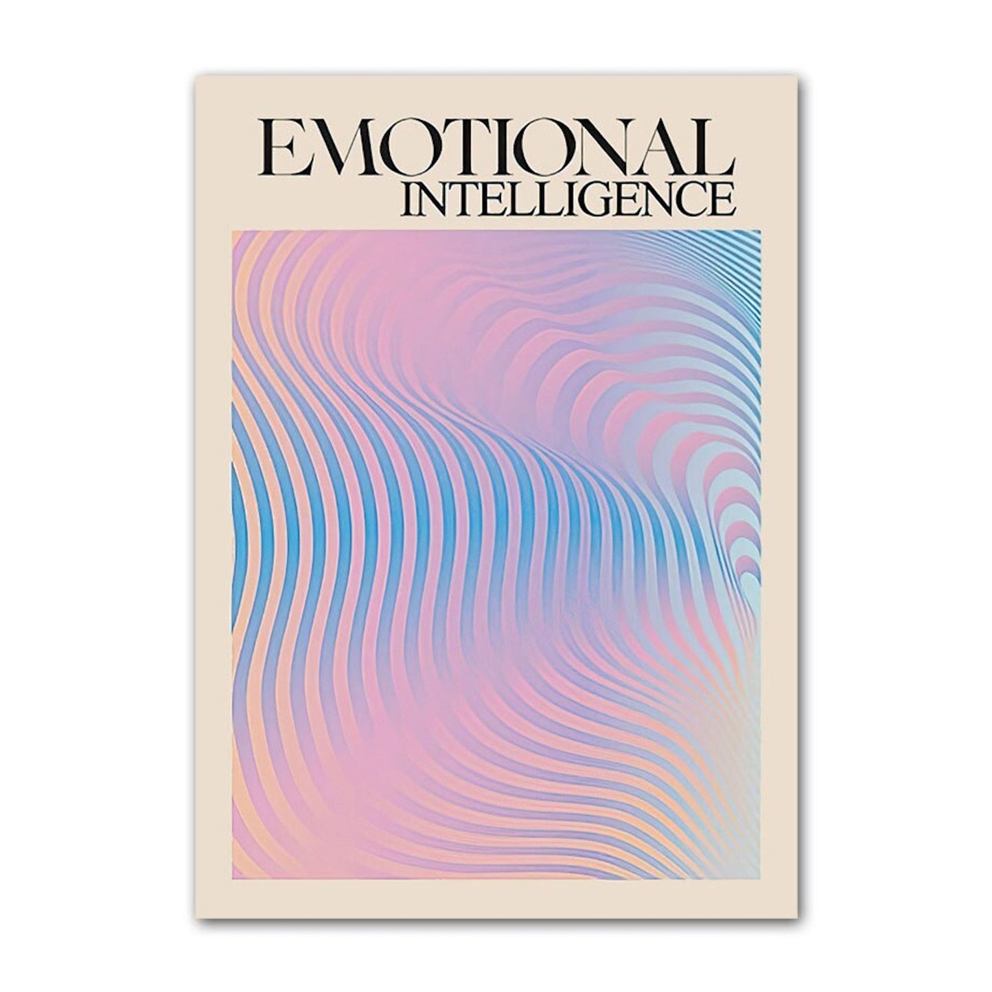 Poster Emotionale Intelligenz, Schwingungs Frequenz als Deko Print ohne Rahmen