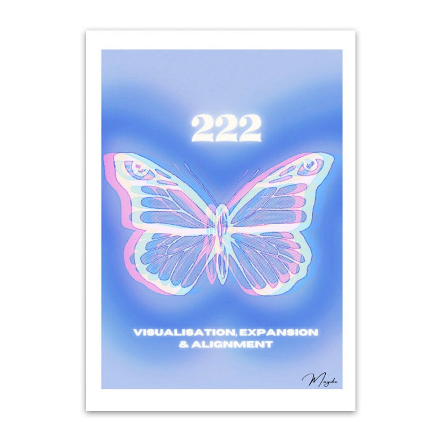 Poster angel numbers three series 111 to 999 as a decorative print without a frame