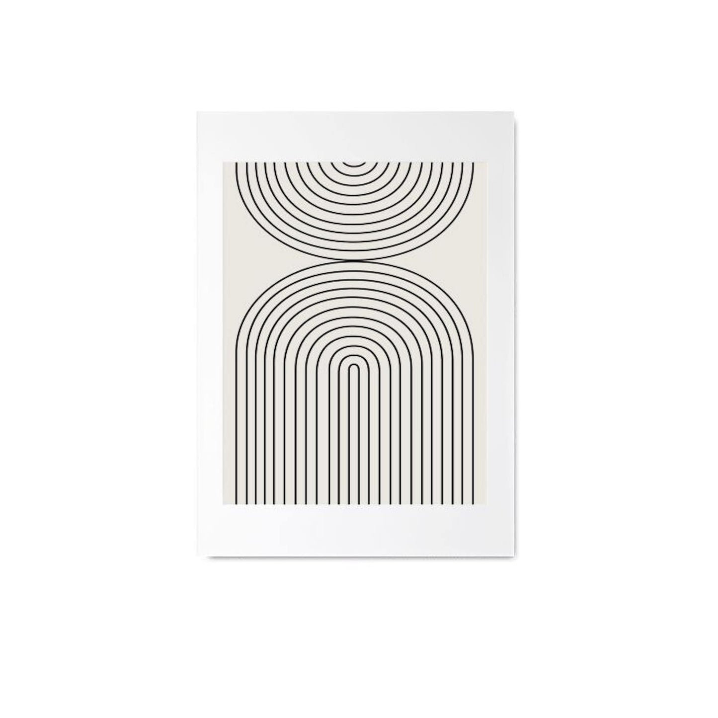 Poster Faces Lines and abstract shapes as a decorative print without a frame