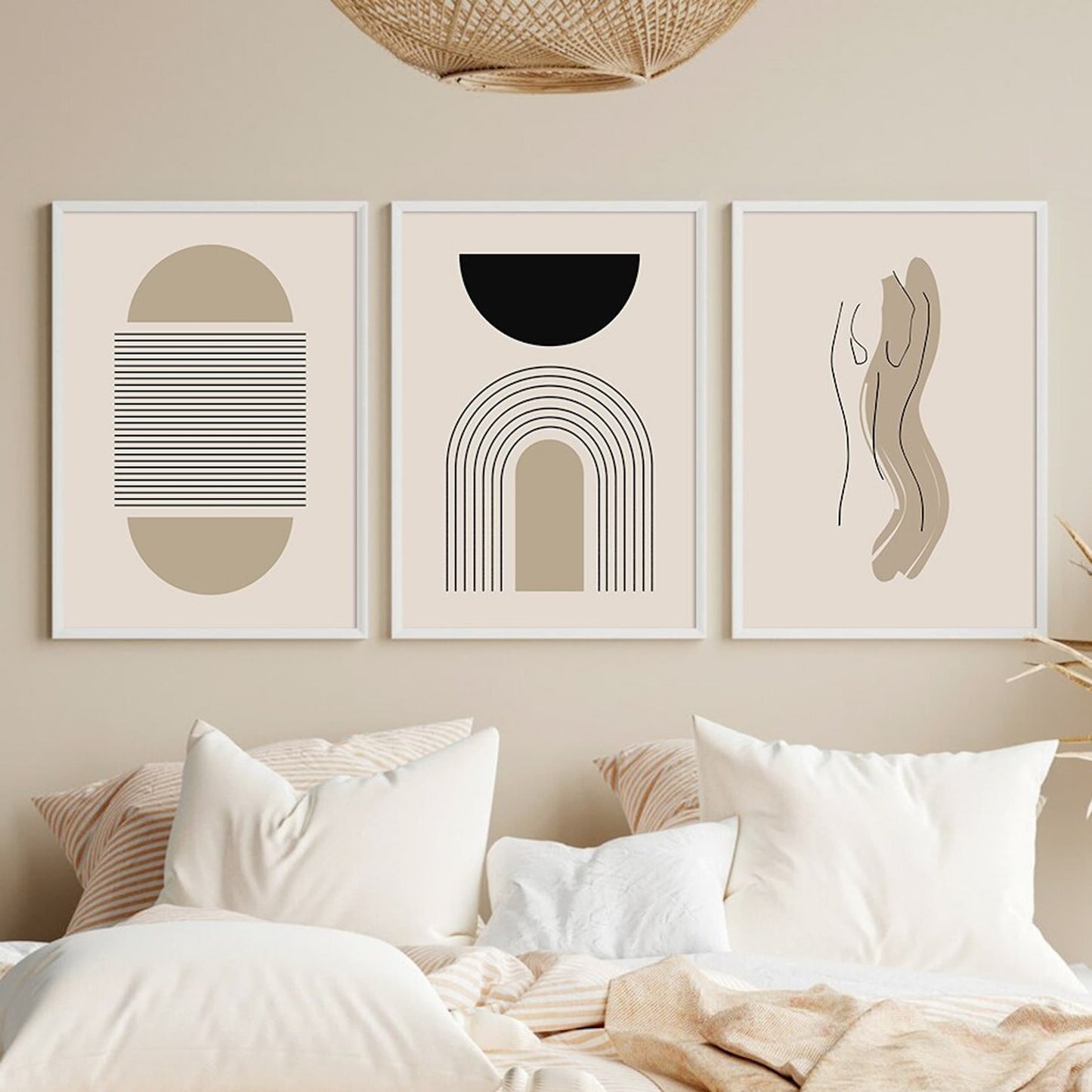 Poster Minimalistic Matisse cut outs and line shapes as a decorative print without a frame