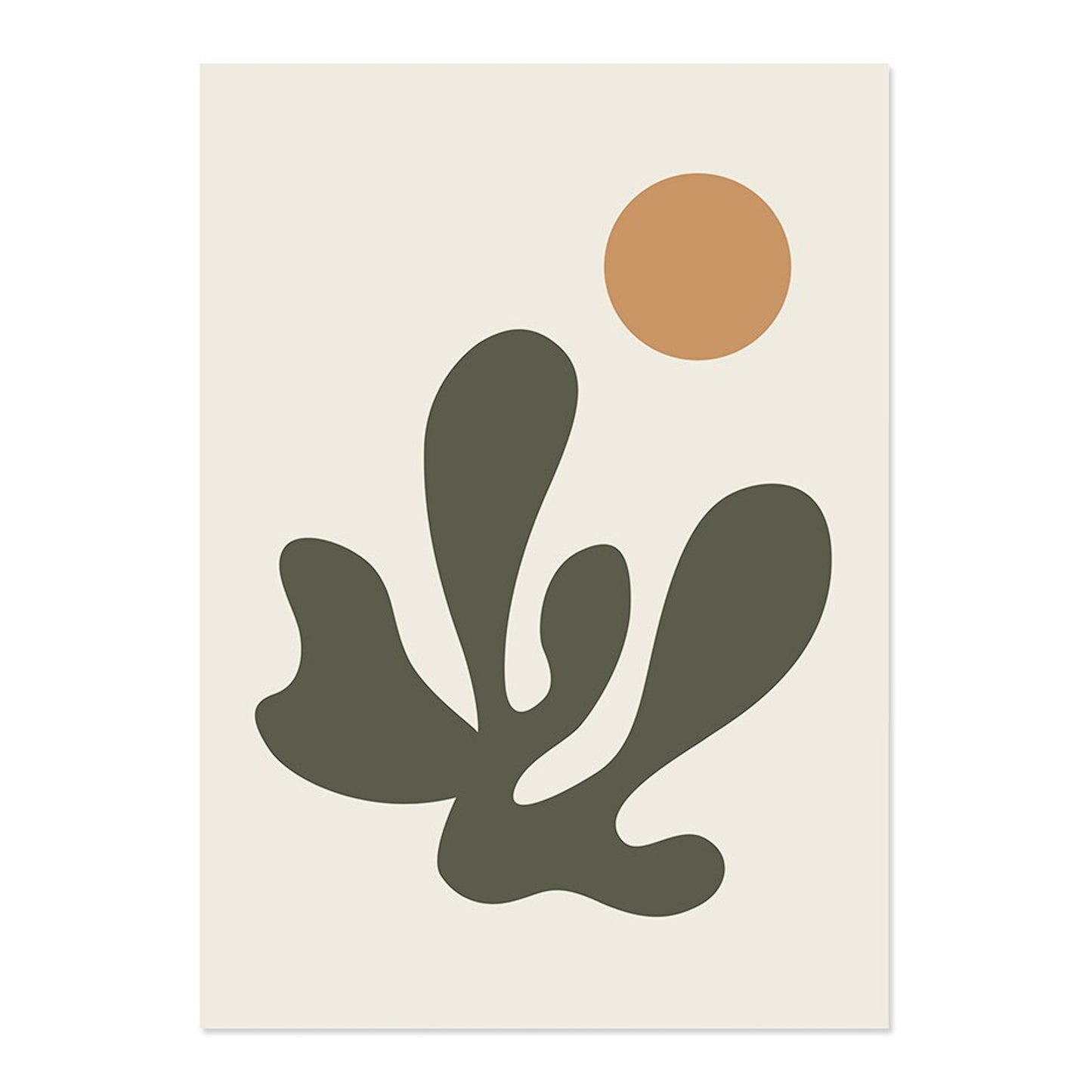 Poster Plants Boho with line shapes as a decorative print without a frame