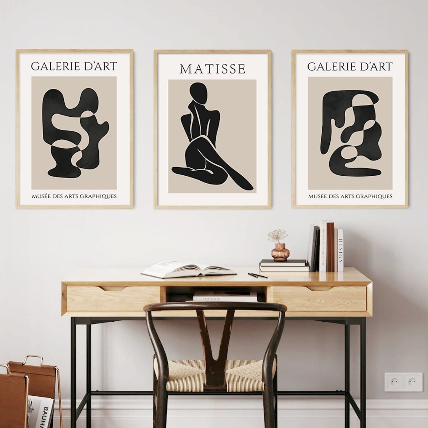 Poster gallery art circle and body shapes as a decorative print without a frame