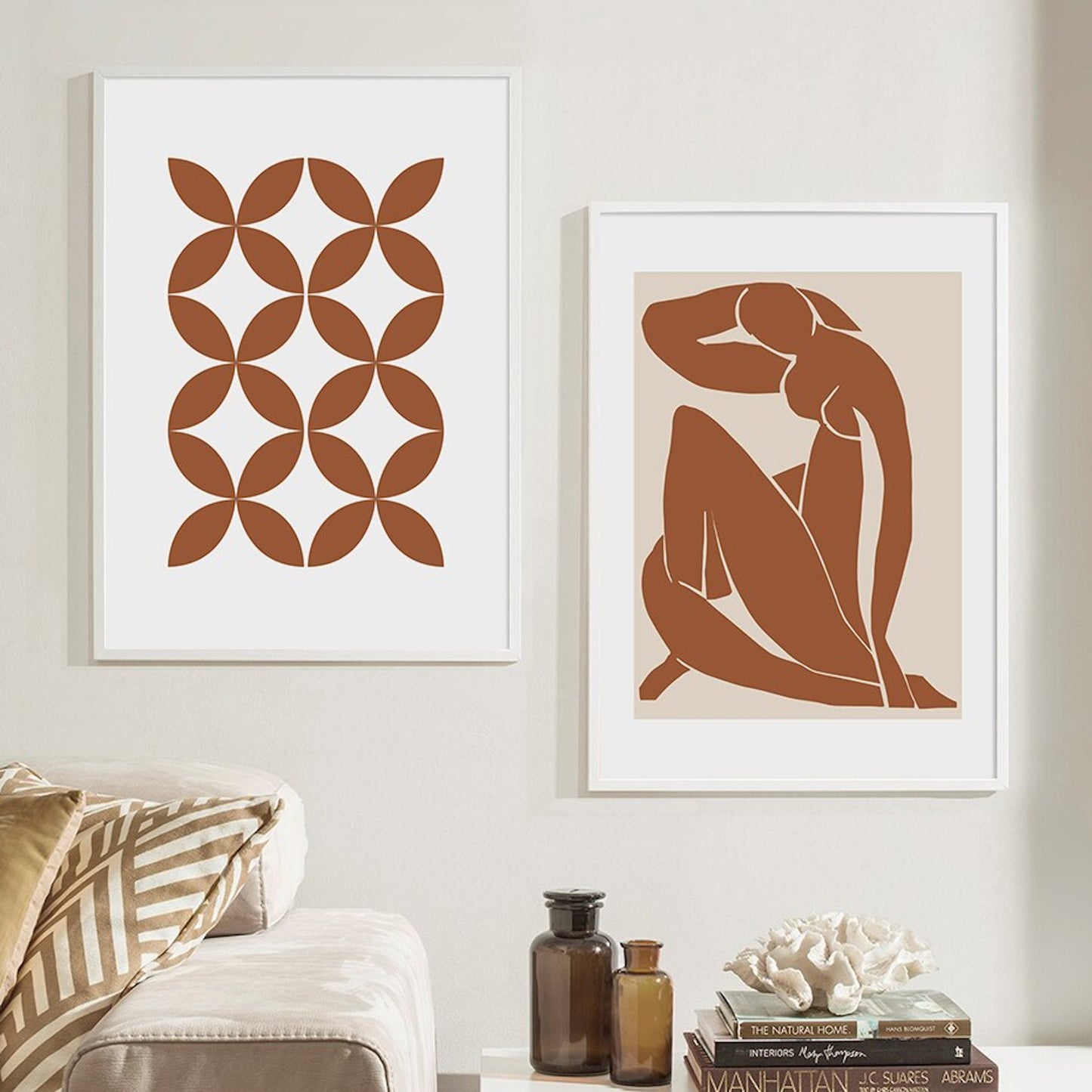 Poster Lines Abstract shapes and bodies as a decorative print without a frame