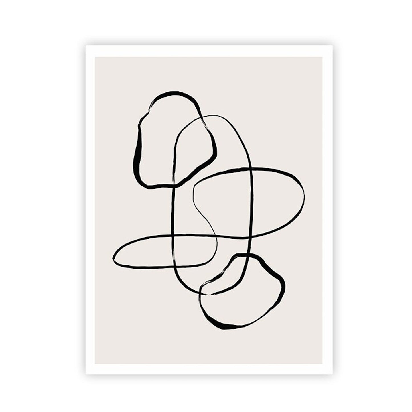 Poster Abstrakt Dezente Linien und Formen als Deko Print ohne Rahmen