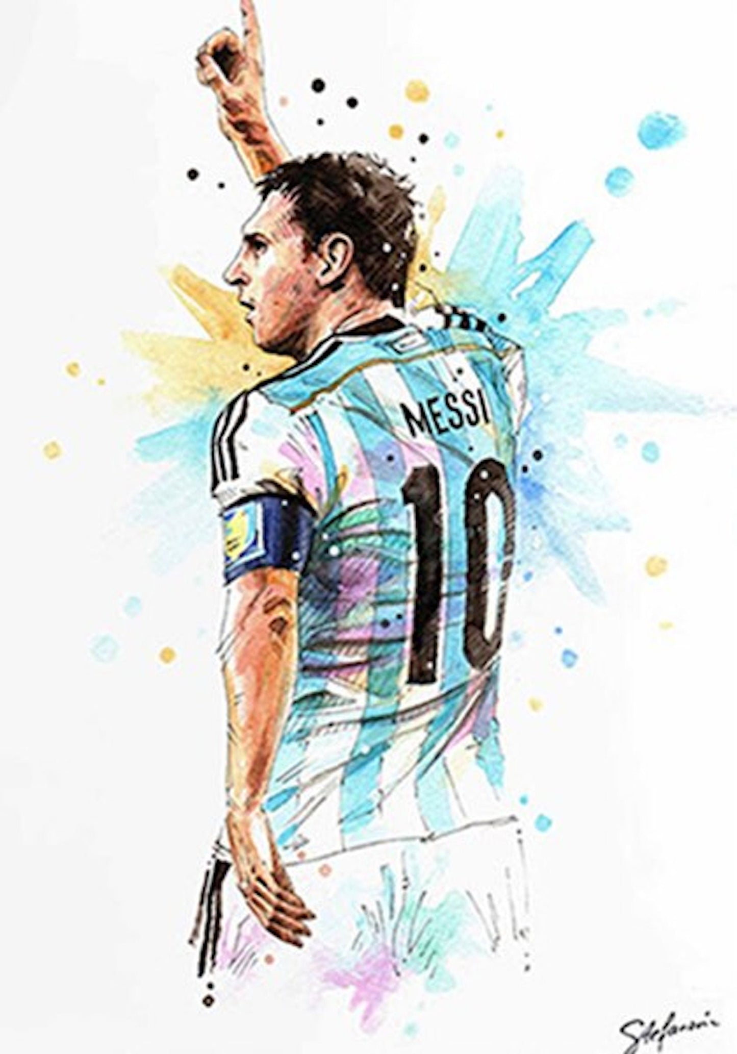 Poster Fußball Weltmeister Pokal Pele Ronaldo Neymar Jr. Messi als Deko Print ohne Rahmen