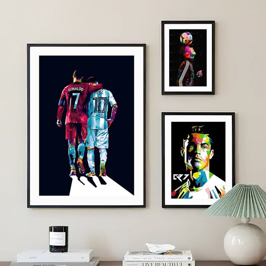 Poster football Christiano Ronaldo at Manchester United best moments as a decorative print without a frame