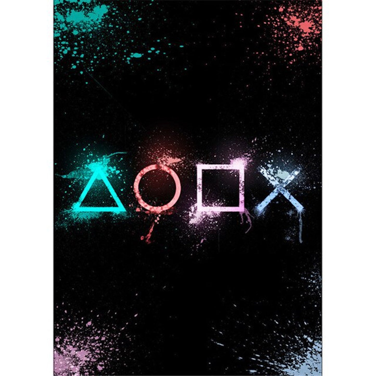 Poster Gamer PC & Playstation in neon colors and cool sayings for –  justgoodmood