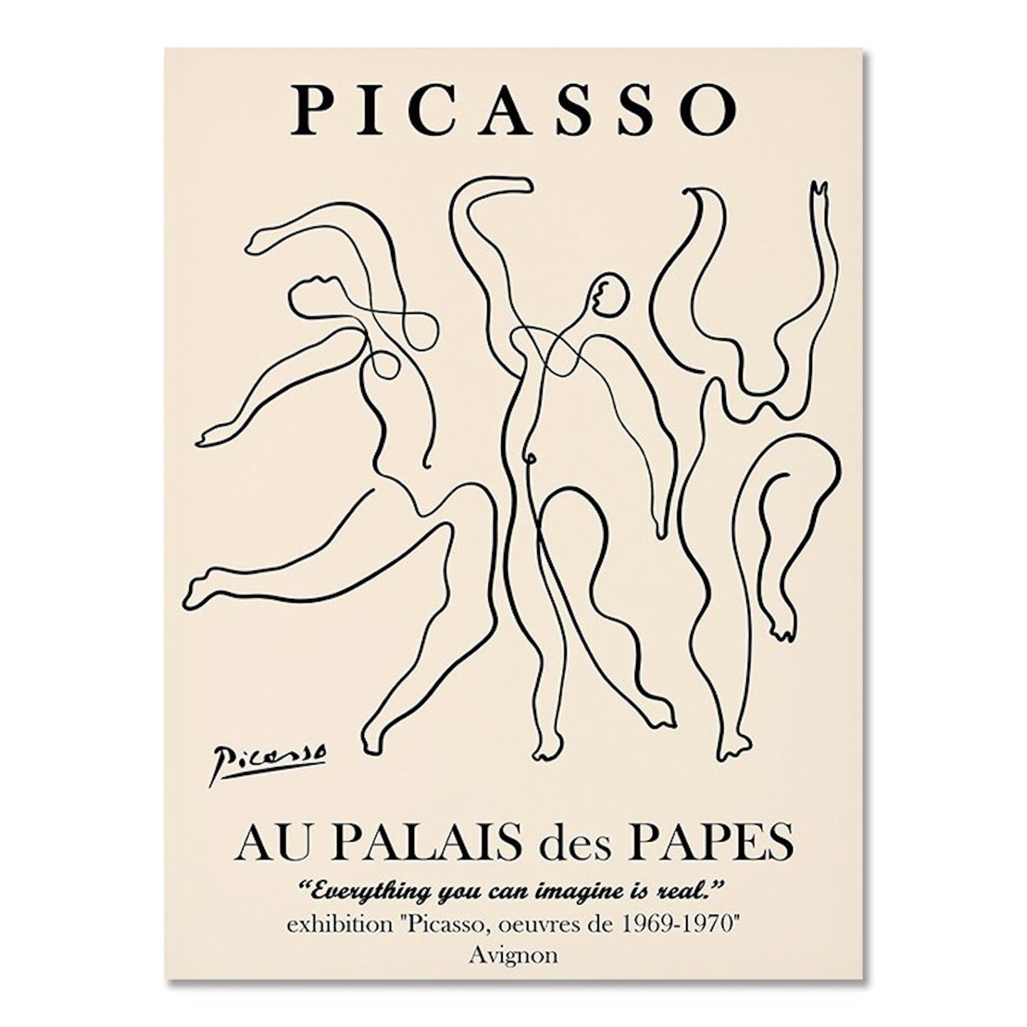 Poster Picasso Matisse Museum Abstrakt Retro Porträt  | Bilder Wohnzimmer | Wandbilder Schlafzimmer | Deko Print ohne Rahmen | Bilder Set