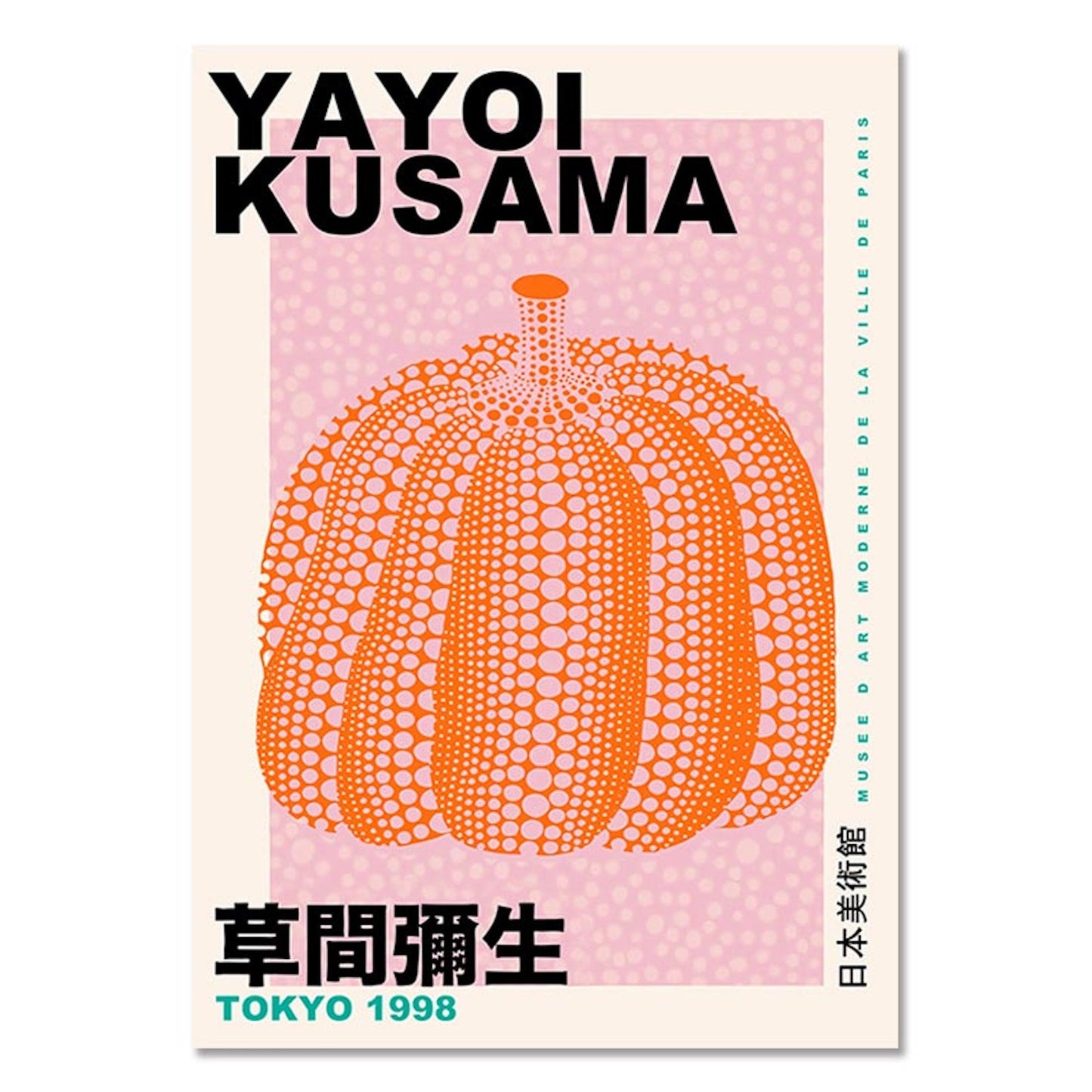 Poster Modern Yayoi Kusama Abstrakt Wandkunst| Bilder Wohnzimmer | Wandbilder Schlafzimmer | Deko Print ohne Rahmen | Bilder Set Kunstdruck