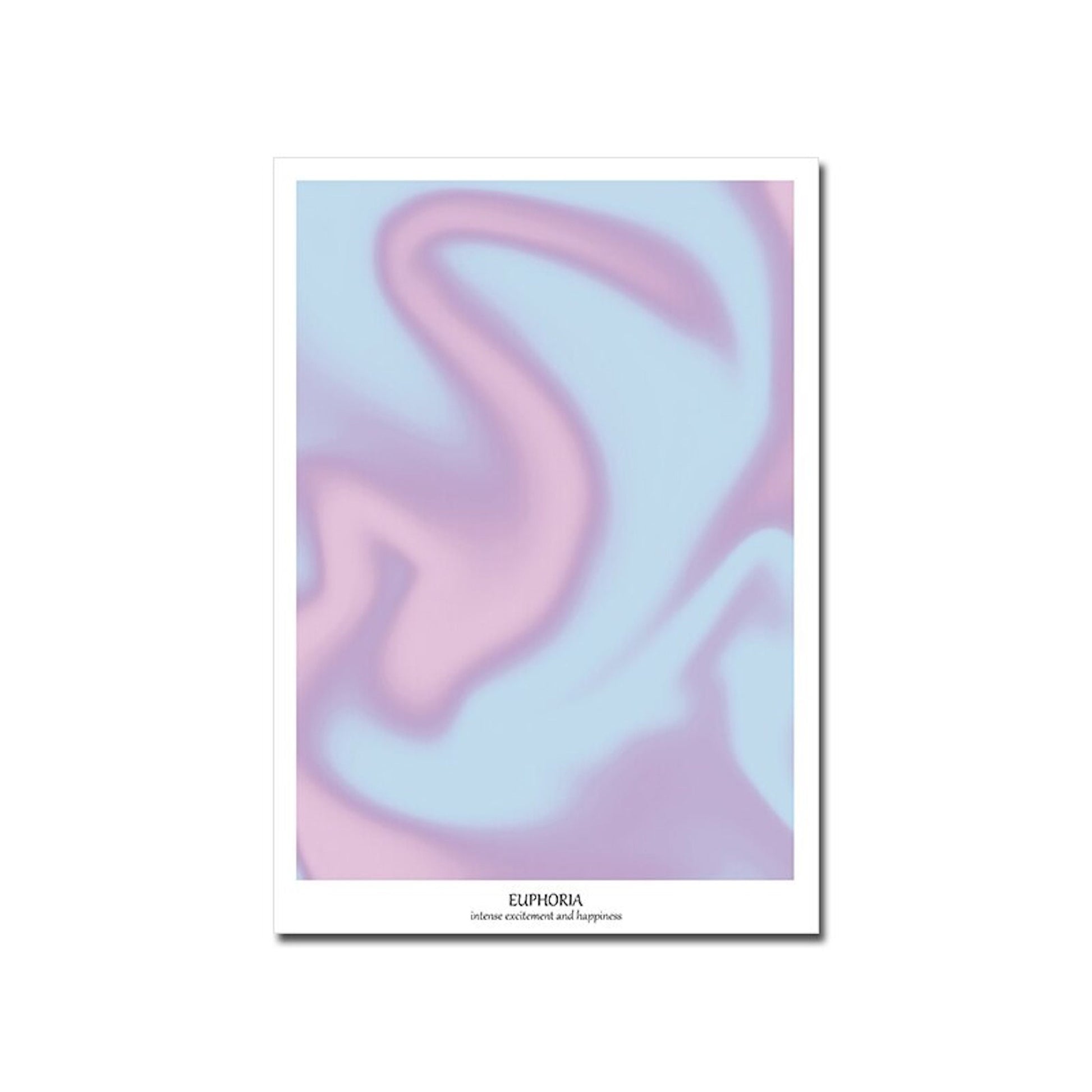 Das Poster 'Euphoria' von justgoodmood - Ein elegantes und wunderschönes Design in sanften Pastellfarben, ideal für eine positive Atmosphäre in jedem Raum.
