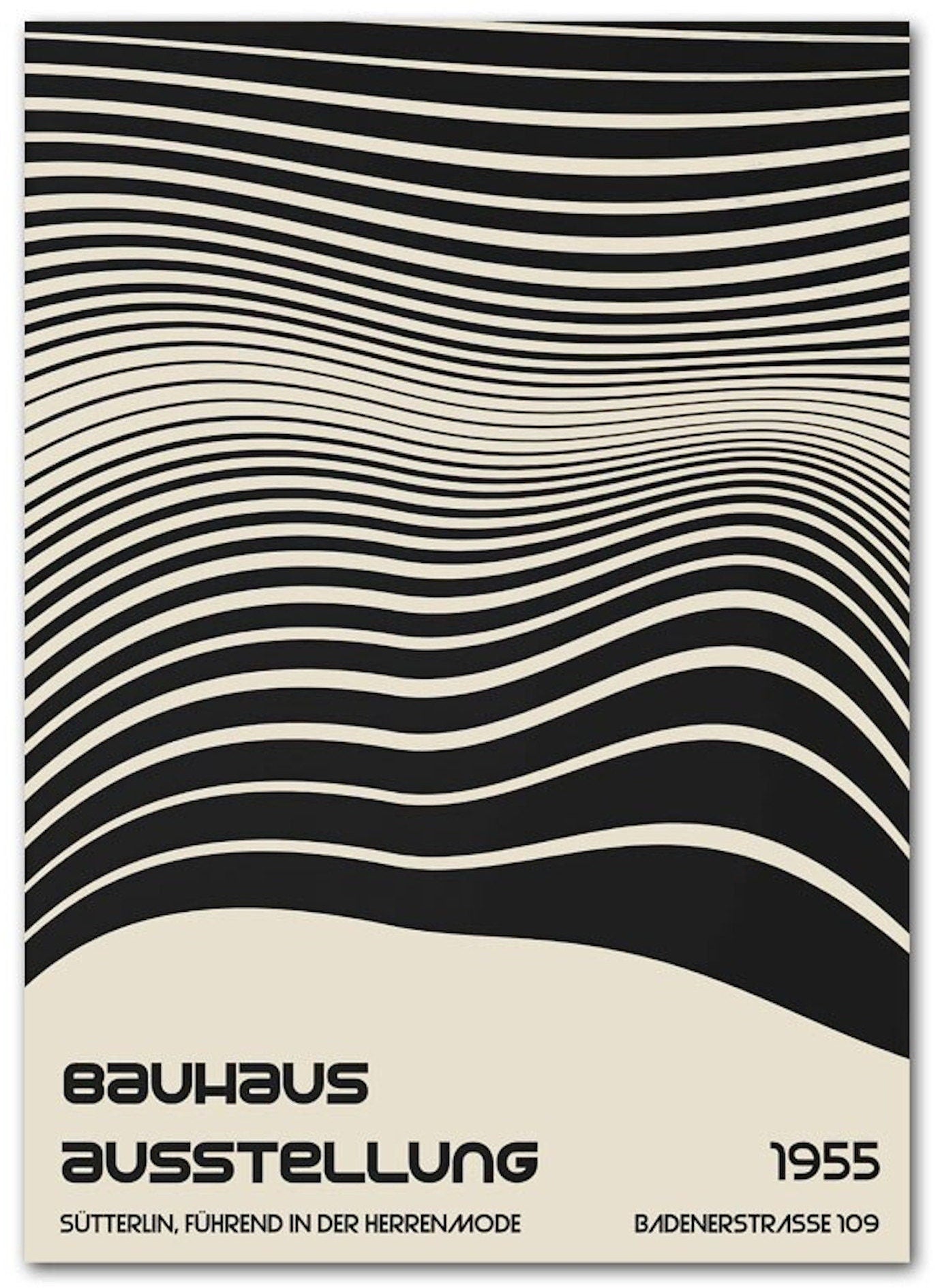 Poster Bauhaus eye with different shapes and patterns as a decorative print without a frame