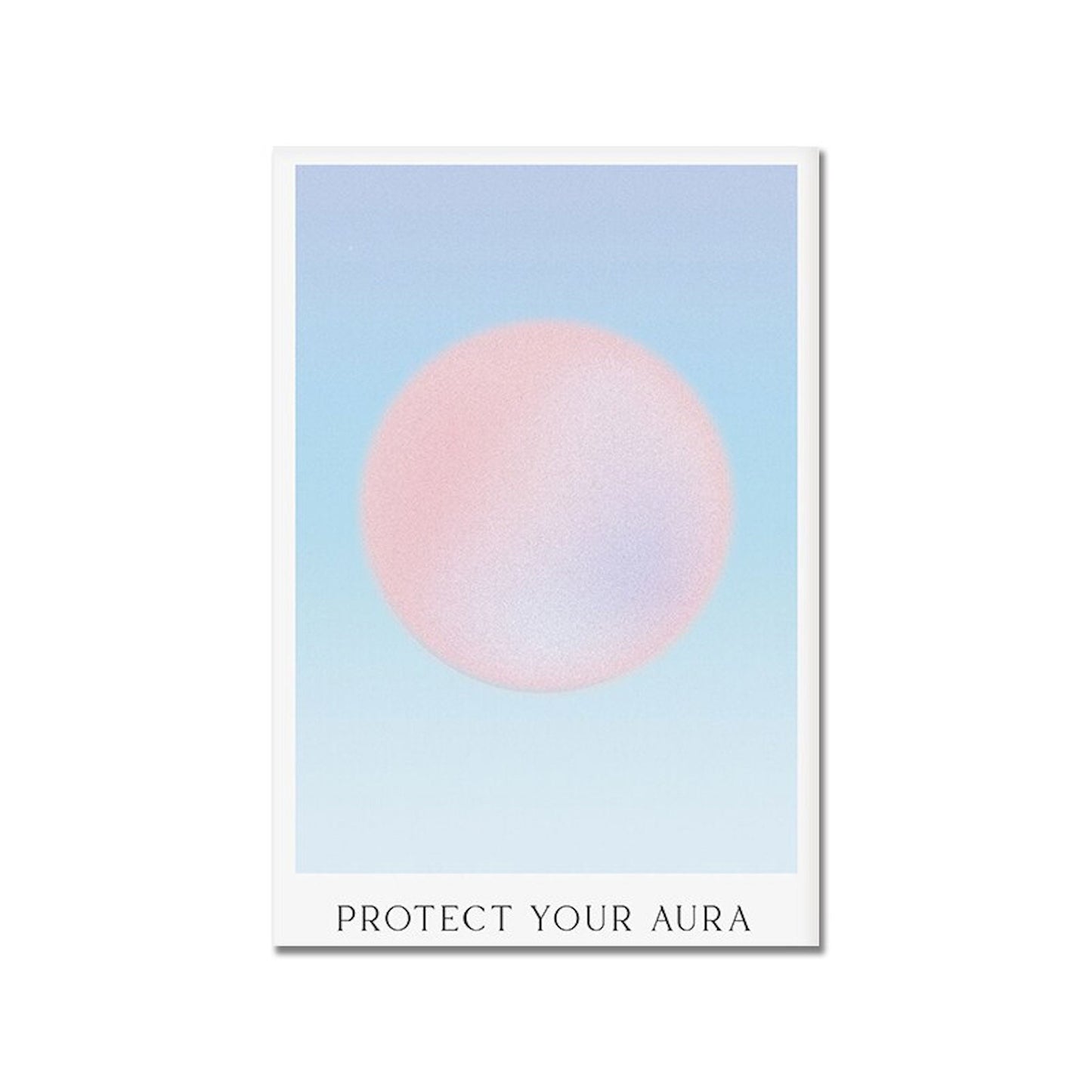 Poster spirituality blue aura as a decorative print without a frame