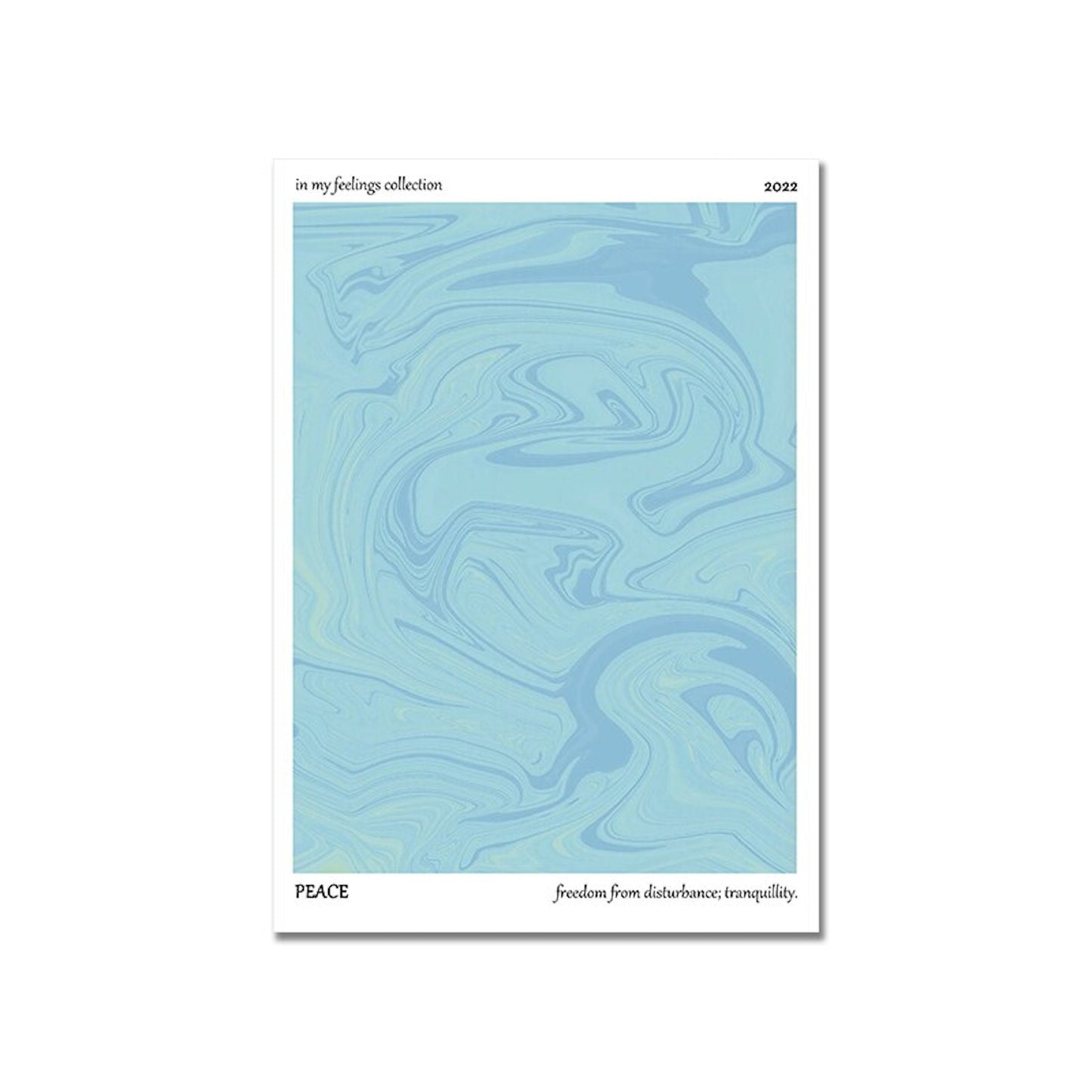 Poster spirituality blue aura as a decorative print without a frame