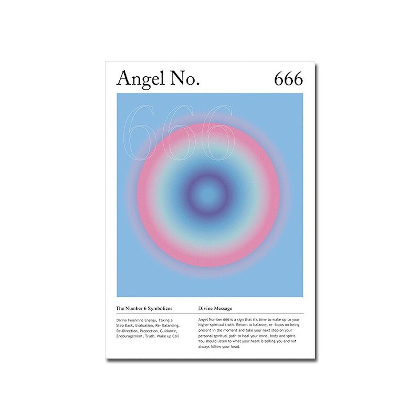 Poster Engel Zahlen Bedeutung als Print ohne Rahmen