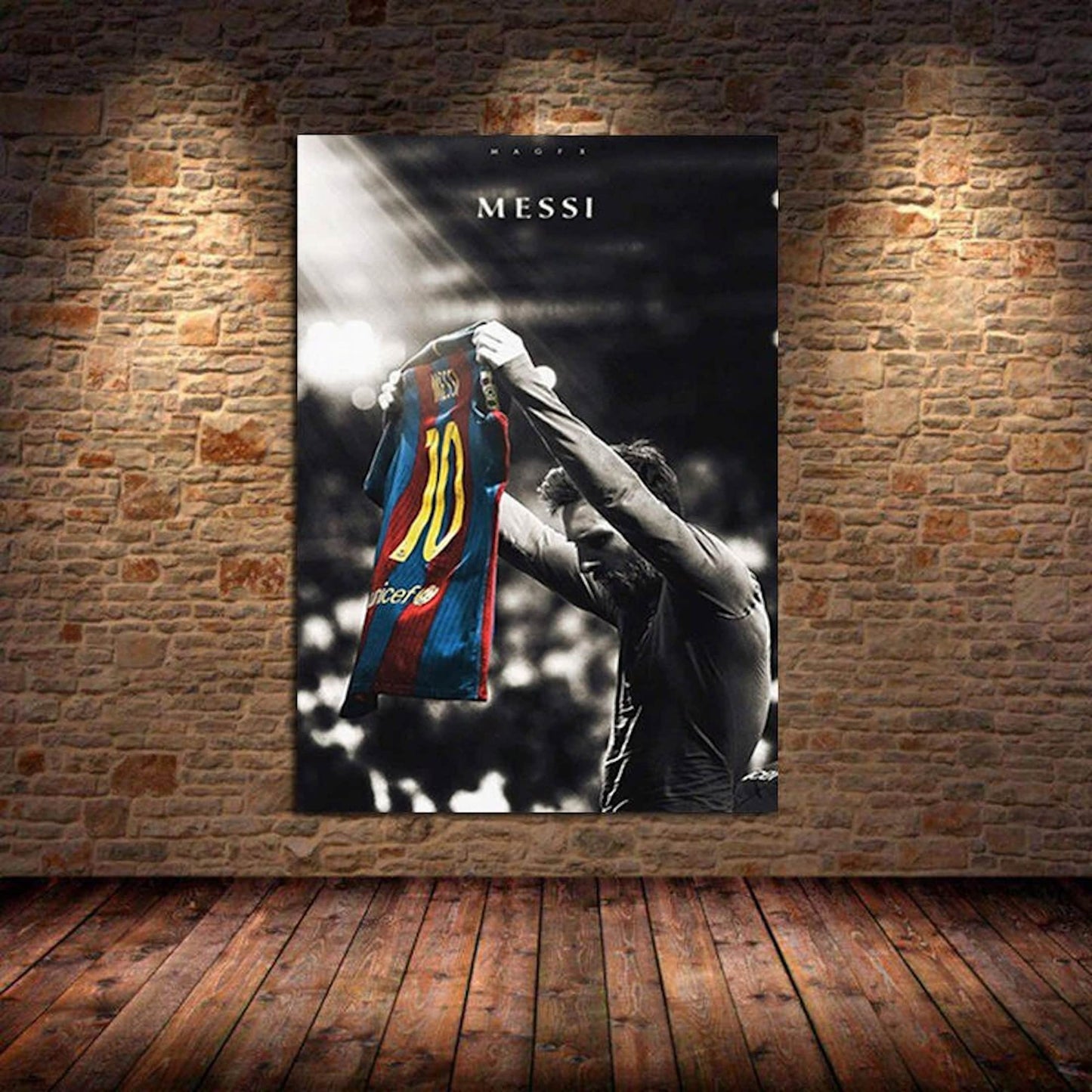 Poster Fußball Lionel Messi und andere Spieler als Deko Print ohne Rahmen