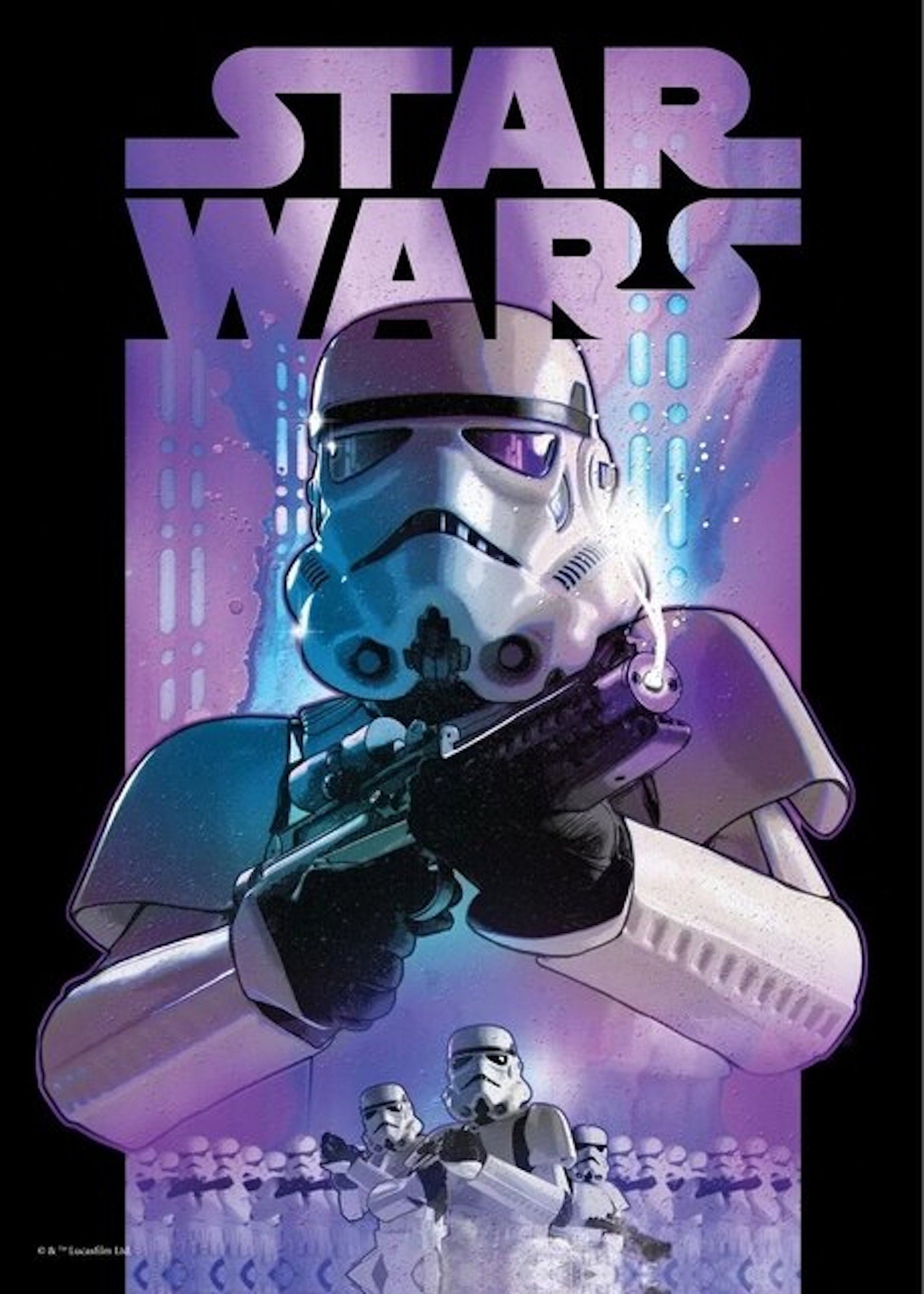 Stylisches Stormtrooper Artwork von justgoodmood, ein Muss für jeden Star Wars Liebhaber und die perfekte Wanddekoration.