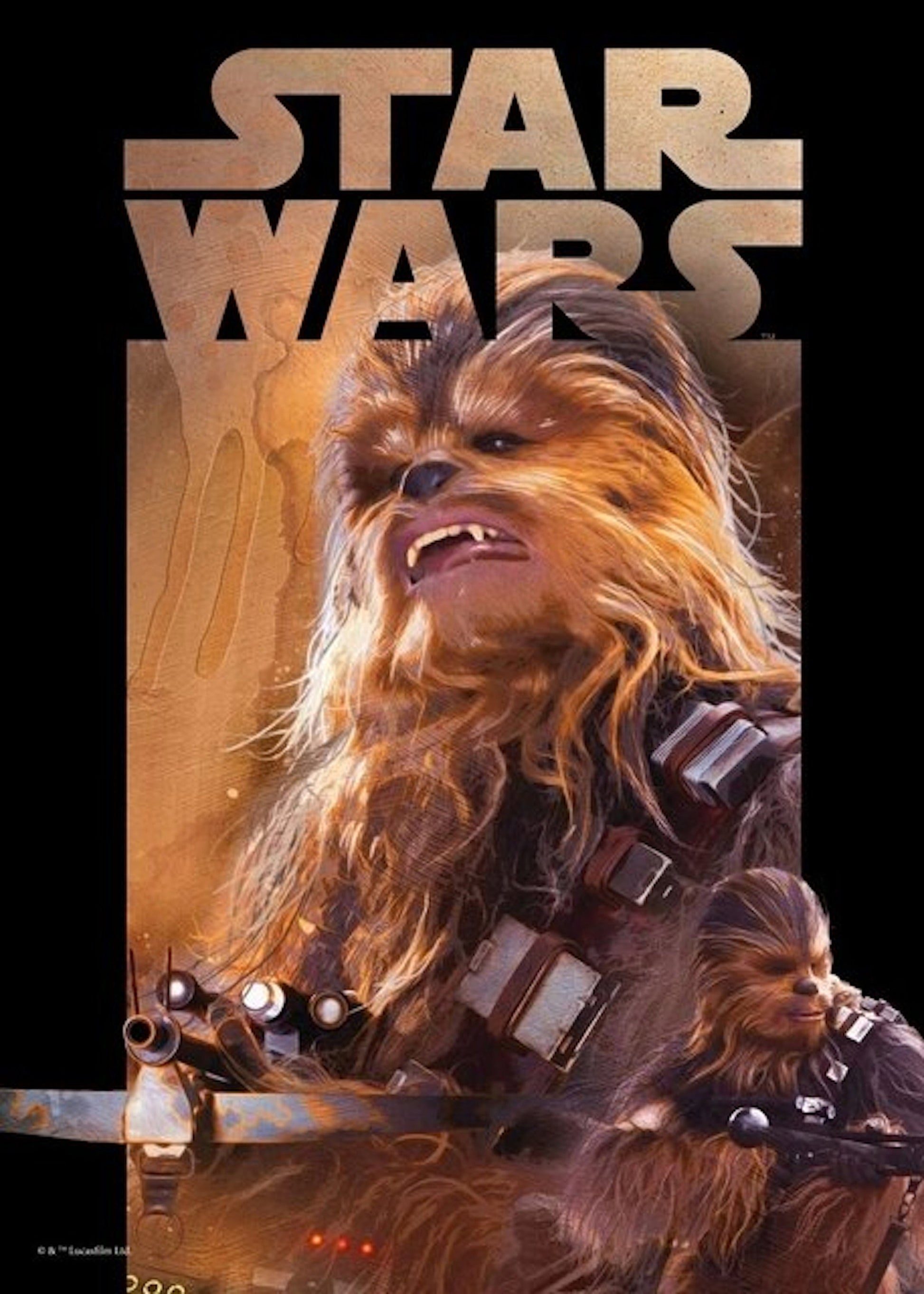 Charmantes Poster von Chewbacca aus den Star Wars Filmen, ideal als Deko Print ohne Rahmen von justgoodmood.