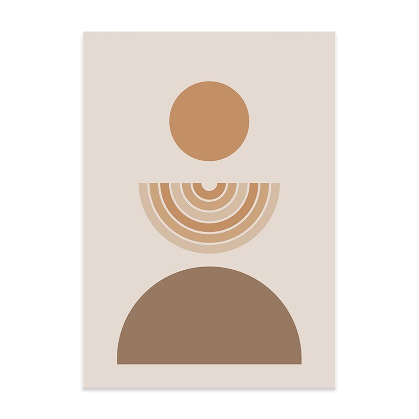 Poster gallery art circle and body shapes as a decorative print without a frame