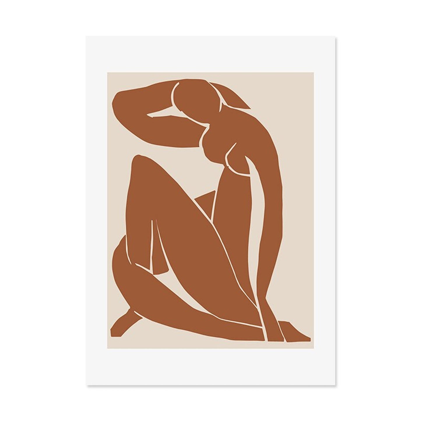 Poster Lines Abstract shapes and bodies as a decorative print without a frame