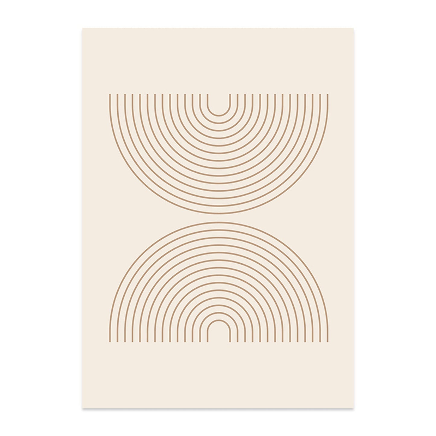 Poster Boho Halbkreise und Linien als Deko Print ohne Rahmen