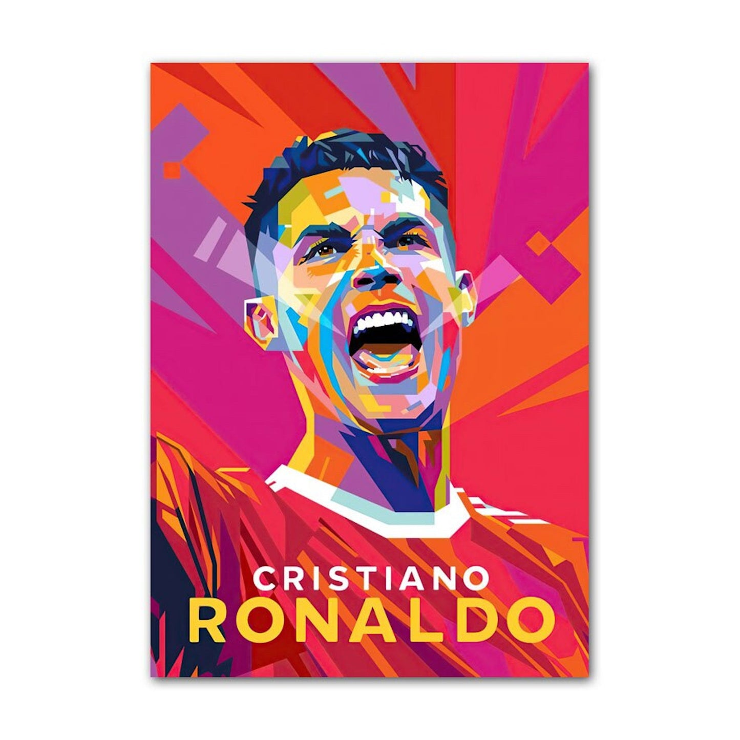 Poster football Christiano Ronaldo at Manchester United best moments as a decorative print without a frame