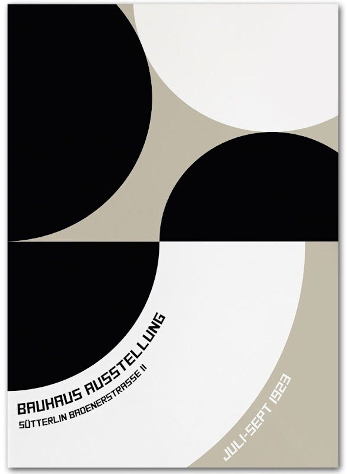 Poster Bauhaus eye with different shapes and patterns as a decorative print without a frame