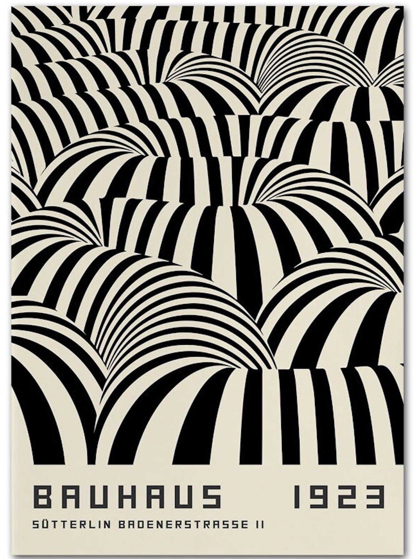 Poster Bauhaus eye with different shapes and patterns as a decorative print without a frame