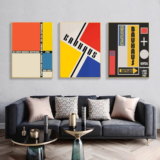 Poster Bauhaus in bright colors as a decorative print without a frame