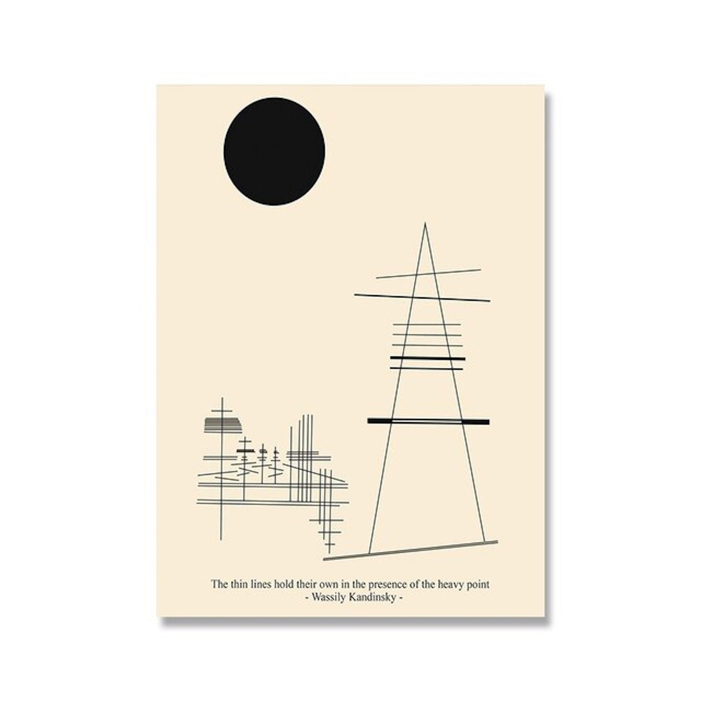 Poster Bauhaus modern architecture as a decorative print without a frame