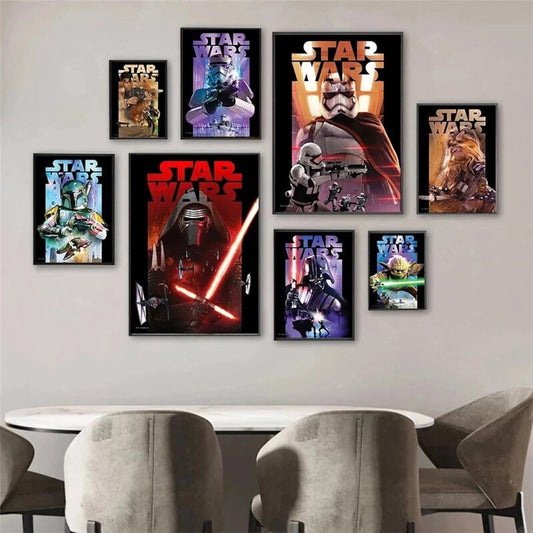 Poster Film Star Wars Darth Vader und andere als Deko Print ohne Rahmen