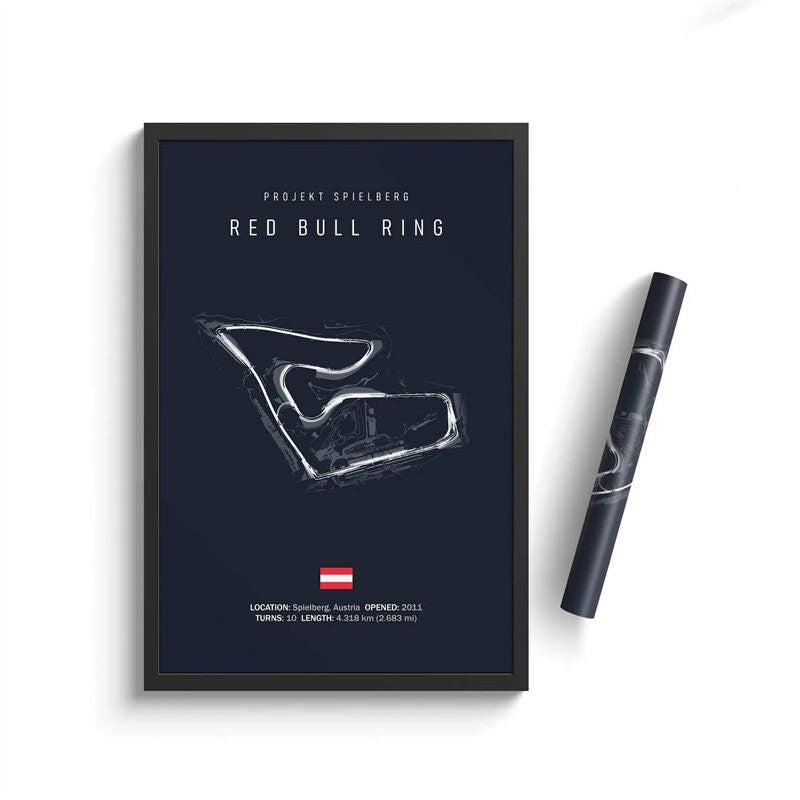 Poster Formel 1 Kalender 2024 Strecken Großer Preis von Monaco Monza Nürburgring Imola als Deko Print ohne Rahmen