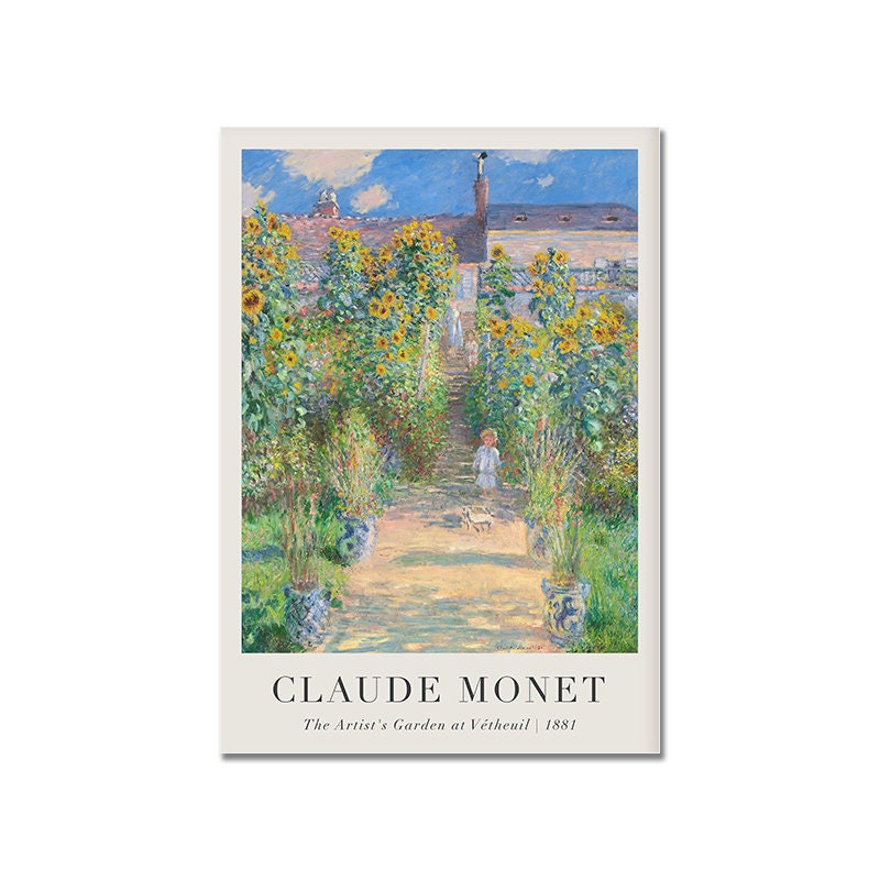 Poster Vintage Claude Monet Sommer als Deko Print ohne Rahmen