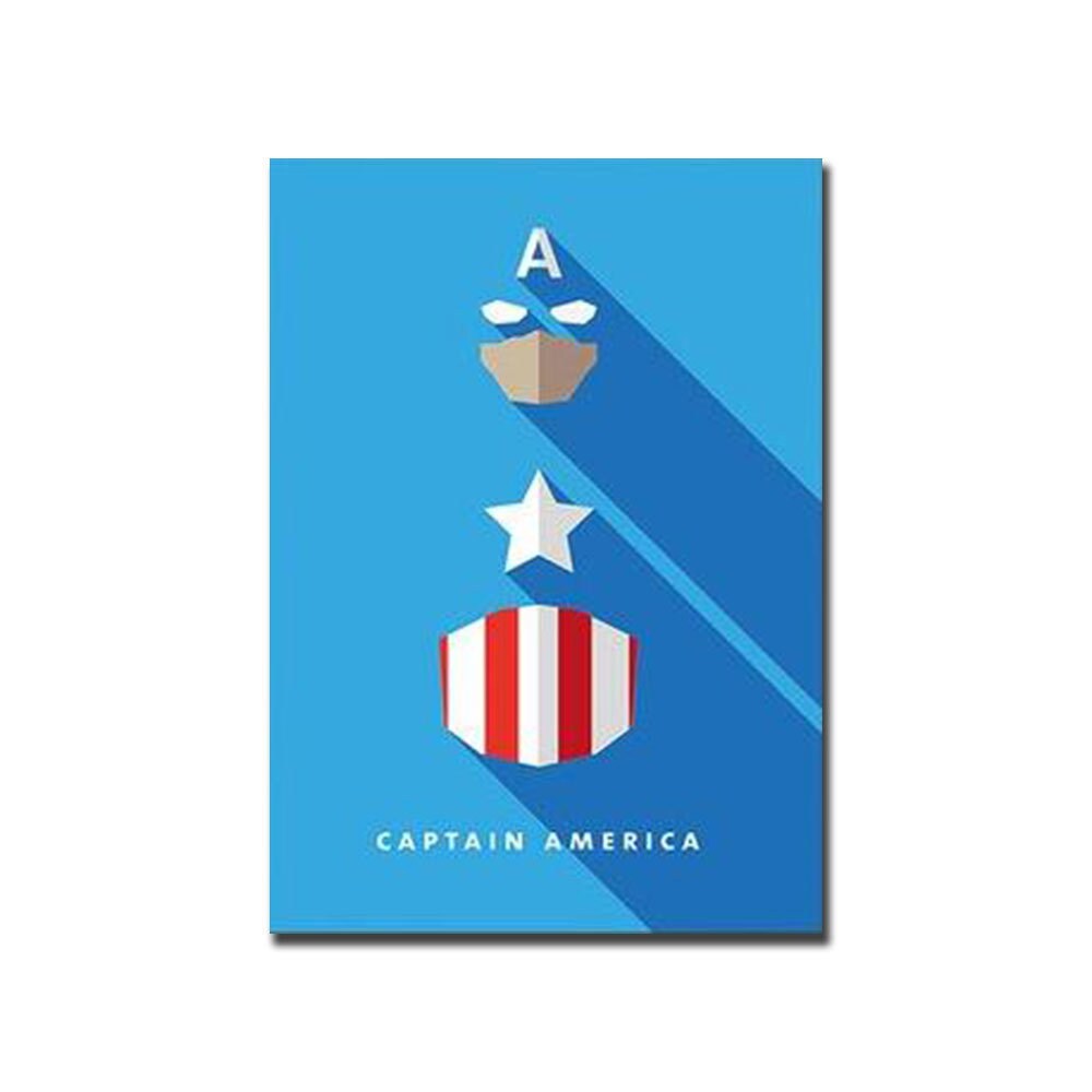 Hübsches Captain America-Poster als Deko Print ohne Rahmen von justgoodmood, eine tolle Wandgestaltung für Kinderzimmer.
