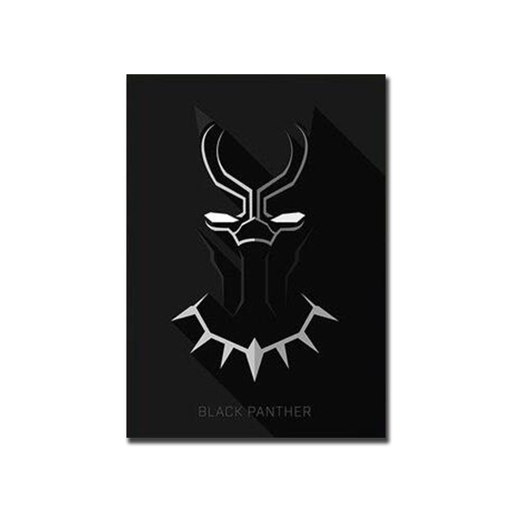 Elegantes Poster mit dem Black Panther Motiv, fantastische Wanddekoration für Kinderzimmer von justgoodmood.