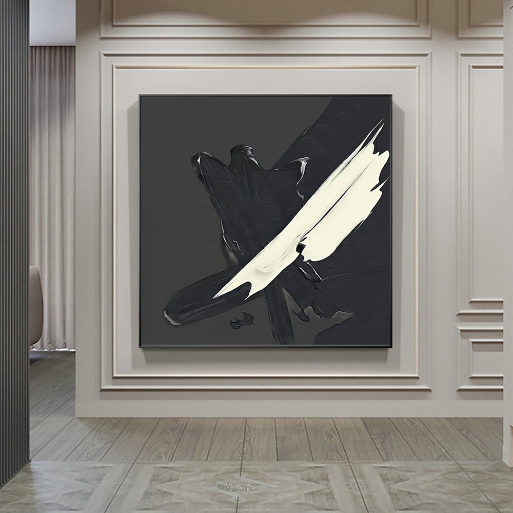 Strukur Gemälde Handgemalt Acryil #AP38 F I 3D Effekt I gespannt auf Holzrahmen I Schattenfugenrahmen
