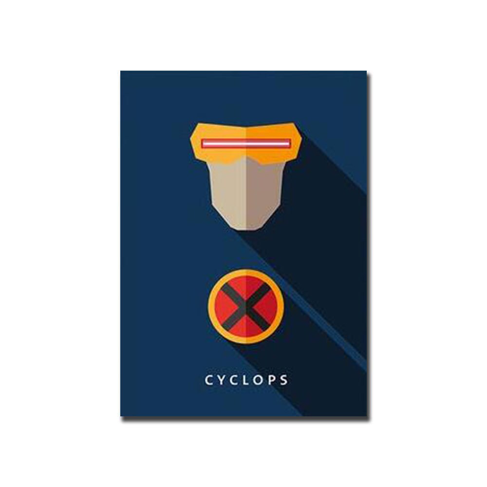 Cooles Cyclops-Poster als Deko Print ohne Rahmen von justgoodmood, ideal für Marvel-Fans und Kinder.