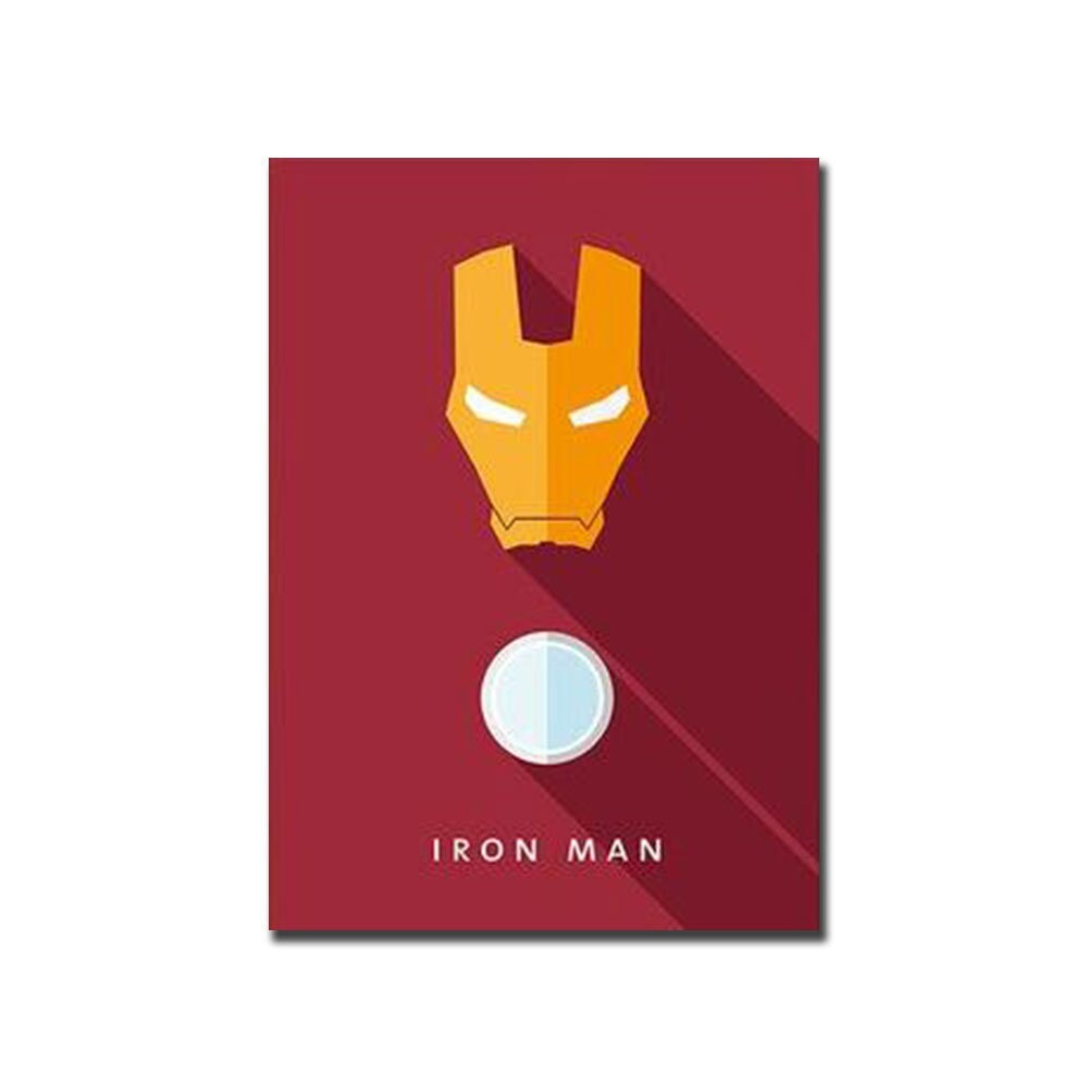 Schickes Poster von Iron Man, ideal als Deko Print für das Kinderzimmer von justgoodmood.