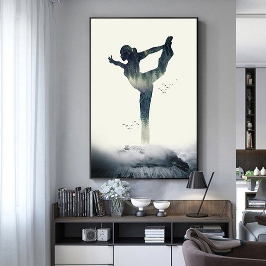 Poster Yoga Profi Stellungen I Fitness Dekoration I Bilder Set I Deko Print ohne Rahmen